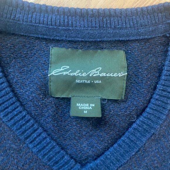 EDDIE BAUER Men’s Warm Weather Blue Sweater - Size M - Picture 2 of 4